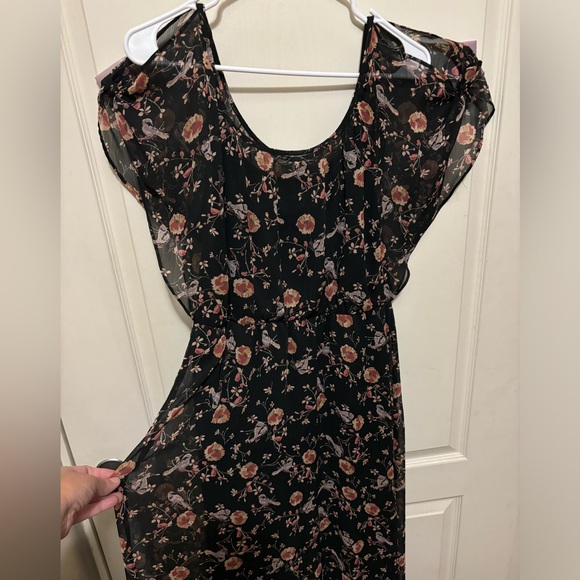 Lauren Conrad Floral Maxi Flutter Sleeve Dress - Picture 1 of 4